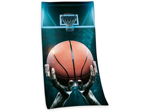 [90231857 1362953] Herding Duschtuch Basketball 75 x 150 cm, Blau/Orange/Schwarz
