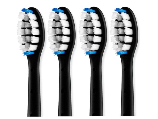 [90231943 1336486] Silk'n Zahnbürstenkopf Sonic You 4 Stück, Medium, Schwarz