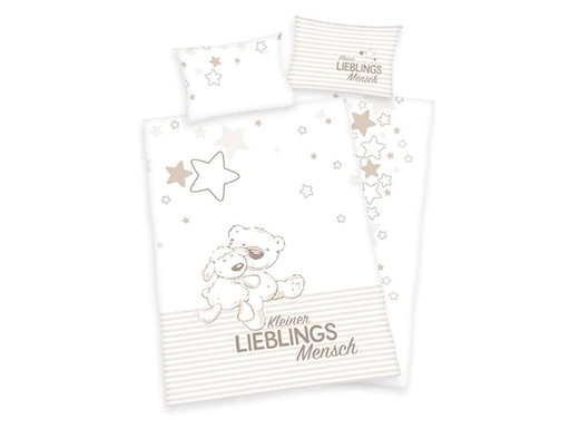 [90231998 1346127] Herding Kinderbettwäsche Lieblingsmensch 100 x 135 cm + 40 x 60 cm