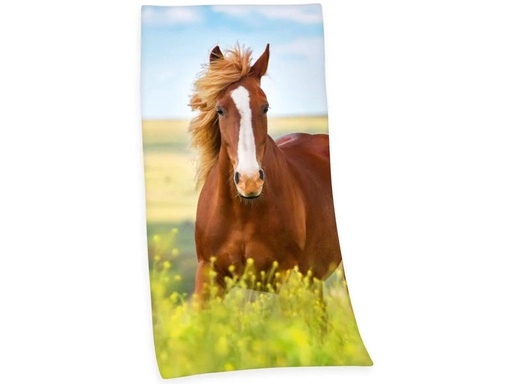 [90232046 1362951] Herding Duschtuch Pferd 75 x 150 cm, Blau/Braun/Grün