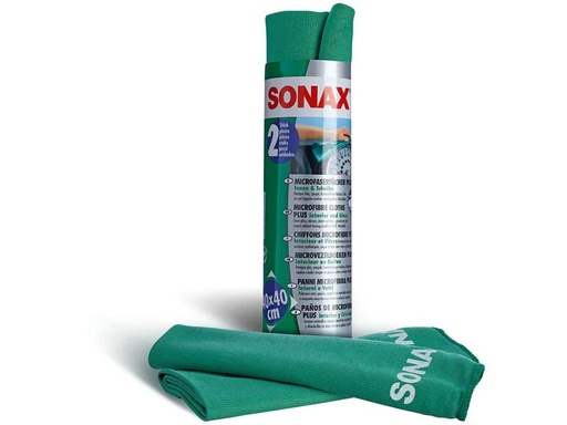 [90232058 1046320] Sonax Mikrofasertuch PLUS 40x40 cm, 2 Stück