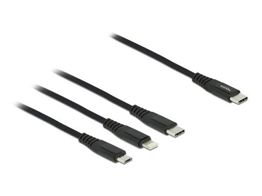 [90232153 1377048] Delock USB-Ladekabel USB C - Lightning/Micro-USB B/USB C 1 m