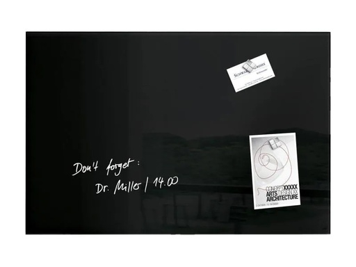 [90039043 295435] Sigel Magnethaftendes Glassboard artverum 40 cm x 60 cm, Schwarz
