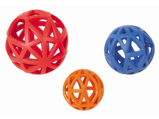 [90232504 1369852] Nobby Hunde-Spielzeug Vollgummi Gitterball, Assortiert