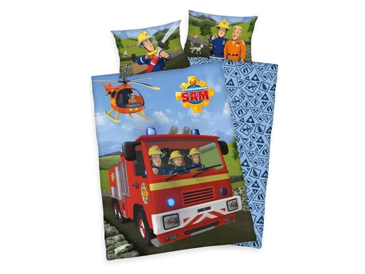 [90232538 1346118] Herding Kinderbettwäsche Feuerwehrmann Sam 100 x 135 cm + 40 x 60 cm