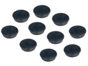 Franken Haftmagnet Ø 24 mm, 10 Stück, Schwarz