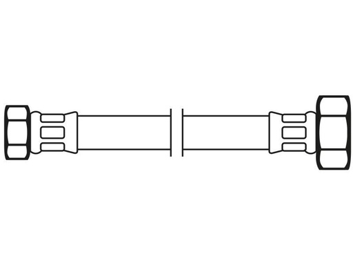[90232629 1323028] Flexo Anschlussschlauch DN8 IG x IG 3/8 x 1/2 / 20 cm