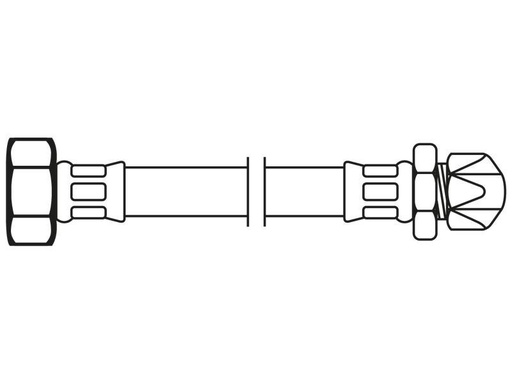 [90232762 1323036] Flexo Anschlussschlauch DN8 IG x Quetschver. 1/2 x 10 mm / 40 cm