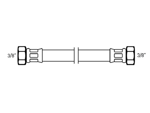 [90232776 1323041] Flexo Anschlussschlauch DN 3/8 IG x 3/8 AG 30 cm