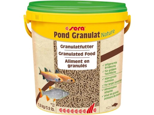 [90039200 734018] sera Teichfutter Pond Granulat Nature, 21 l, 3.5 kg
