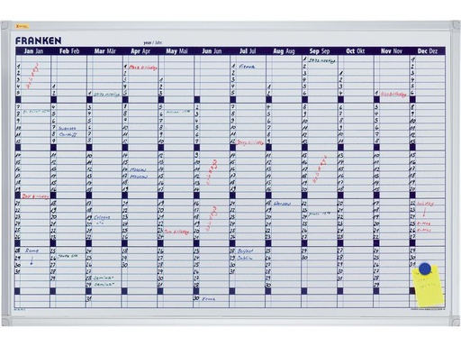 [90232854 1343553] Franken Kalender Jahreskalender X-tra!Line 60 cm x 90 cm, Weiss