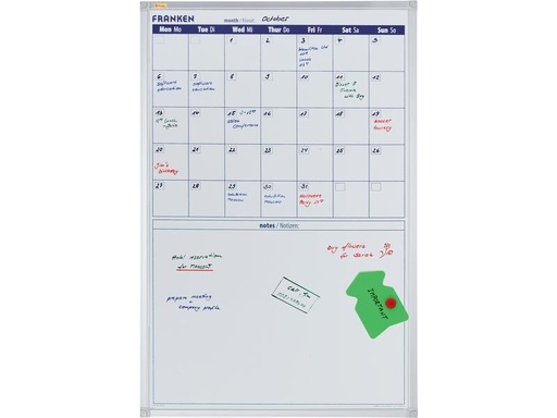 [90232954 1343554] Franken Kalender Monatskalender X-tra!Line 90 cm x 60 cm, Weiss