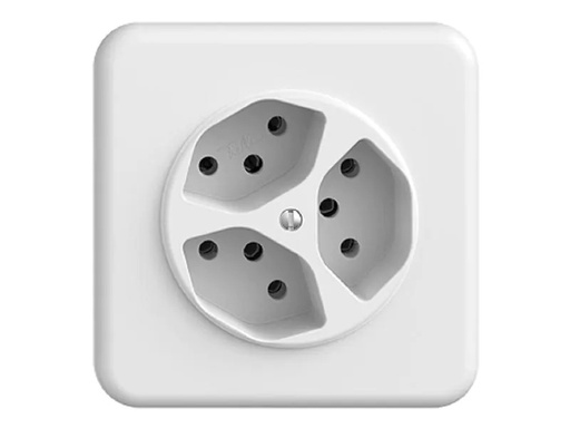 [90233165 1346784] Feller STANDARDdue UP-Steckdosen STANDARDdue 3x T13 Weiss, IP20