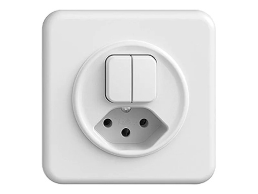 [90233178 1346783] Feller STANDARDdue Kleinkombi UP STANDARDdue 1/3+3/1P+T13 Weiss, IP20
