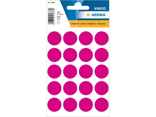 [90003927 1093055] Herma Stickers Klebepunkte Vario Ø 19 mm, Pink