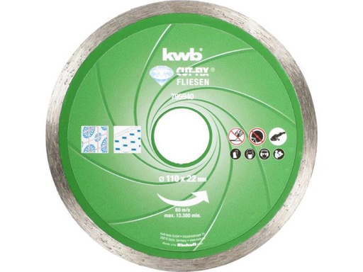 [90039489 492701] kwb Trennscheibe Diamant Fliesen 110 mm