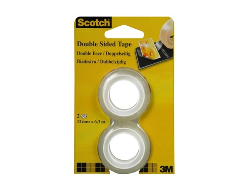 [90039527 298203] Scotch Doppelseitiges Klebeband 2 Rollen, 12mm x 6.3 m