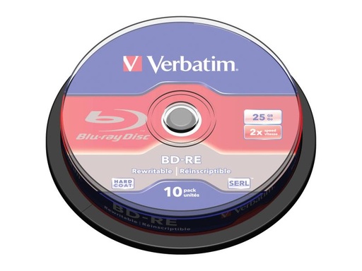 [90039536 110137] Verbatim BD-RE 25 GB, Spindel (10 Stück)