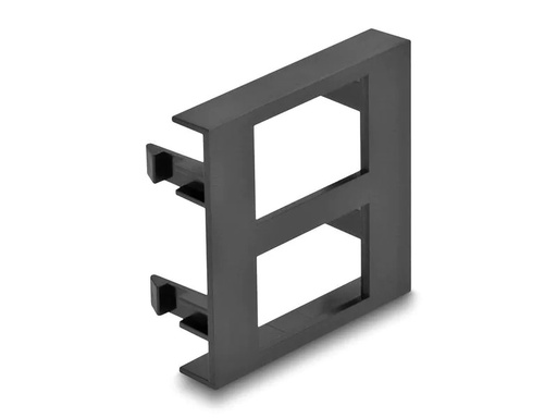 [90233846 1376222] Delock Easy 45 Modulblende 2x Rechteck-Ausschnitt 5 Stück, Schwarz