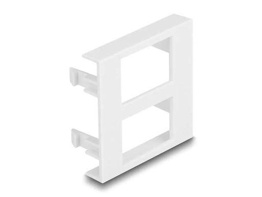 [90233941 1376223] Delock Easy 45 Modulblende 2x Rechteck-Ausschnitt 5 Stück, Weiss