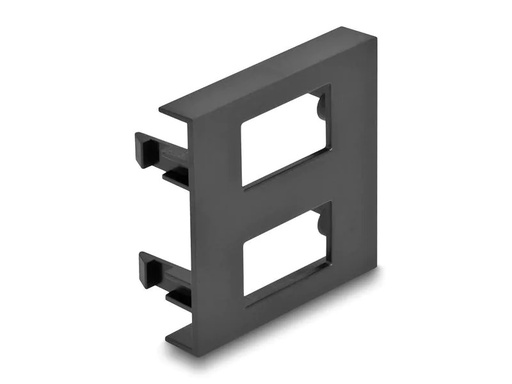 [90234018 1376220] Delock Easy 45 Modulblende 2x Rechteck-Ausschnitt 5 Stück, Schwarz