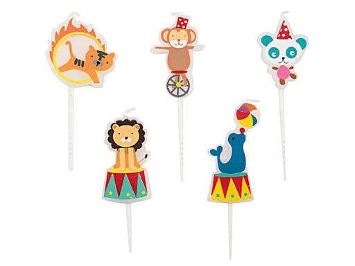 [90039750 988398] Rico Design Kerze Zirkus 5 Stück