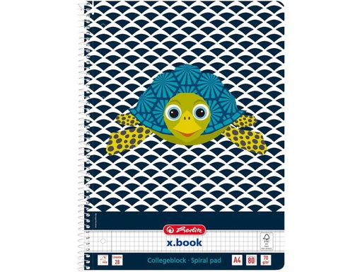 [90234719 1301798] Herlitz Schreibblock Cute Turtle A4 80 Blatt liniert