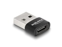 Delock USB 2.0 Adapter USB-A Stecker - USB-C Buchse