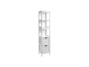 VASAGLE Badezimmerregal Landhausstil 30 x 141.5 cm, Weiss