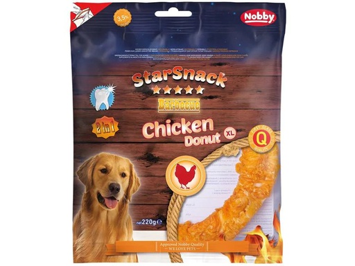 [90235028 1312089] Nobby Kausnack StarSnack Barbecue Chicken Donut XL, 20 cm, 1 Stück