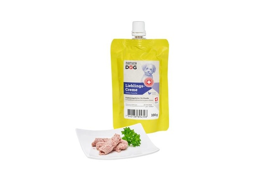 [90039841 1214189] naturaDog Lieblingscreme Poulet 100 g