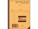 Favorit Durchschreibeblock 113 x 144 mm Rechnungen, 50 x 2 Blatt