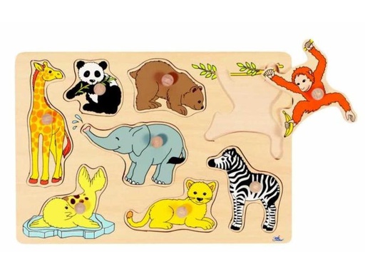[90235071 1384791] Goki Steckspiel Tierkinder
