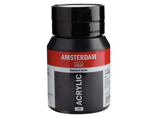 [90039905 995986] Amsterdam Acrylfarbe Standard 702 Lampenschwarz deckend, 500 ml