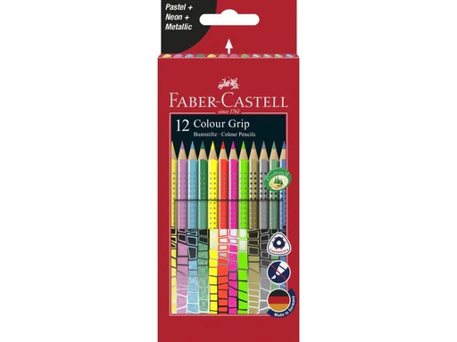 [90039917 734984] Faber-Castell Farbstifte Colour Grip 12 Stück, Mehrfarbig