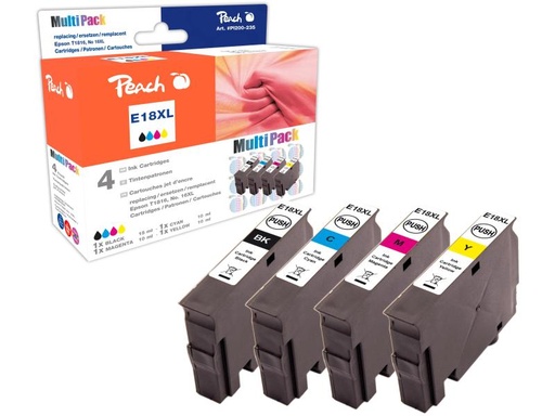 [90003972 237408] Peach Tintenset Epson T1811-T1814 BK, C, M, Y