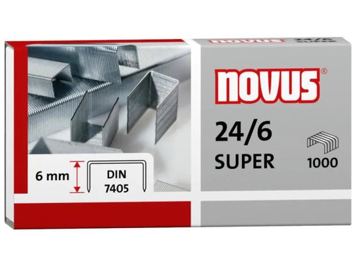 [90039941 914632] Novus Heftklammer 24/6 Super 1000 Stück