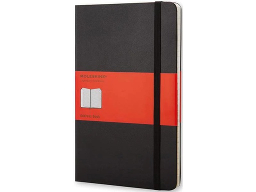[90039945 1079112] Moleskine Adressbuch A6 Liniert, Schwarz
