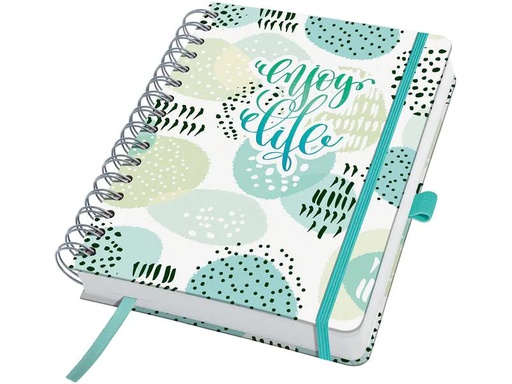 [90235767 1370667] Jolie Tagesplaner A5, undatiert, Grau/Mint/Weiss