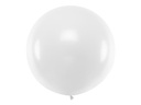 Partydeco Luftballon Rund Pastell 1 m, Weiss