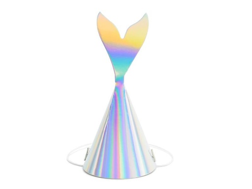 [90235791 1330543] Partydeco Partyhüte Meerjungfrau irisierend, 18 x 8 cm, 6 Stück