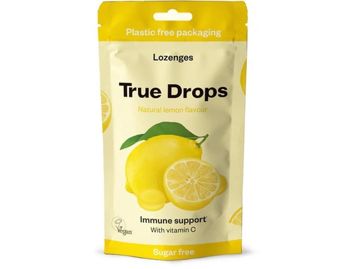 [90235903 1382845] True Gum Bonbons True Drops Lemon 70 g