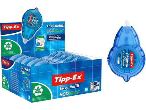 [90236034 1373608] Tipp-Ex Korrekturroller Easy Refill Ecolutions 5 mm, 10er Box