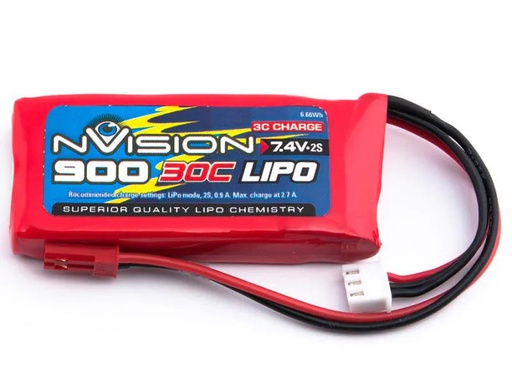 [90040071 340310] Nvision RC-Akku LiPo 900 mAh 7.4 V 30C