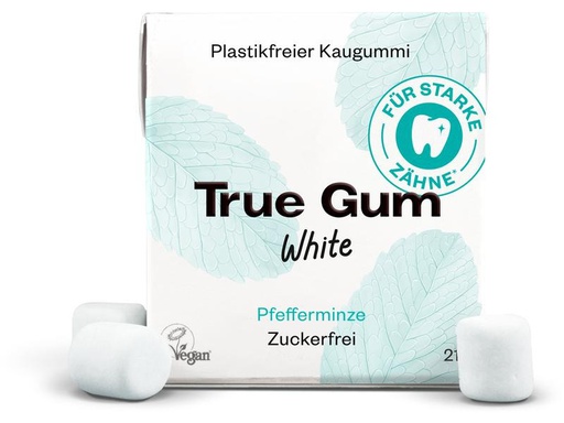 [90236247 1382843] True Gum Kaugummi White Pfefferminze 21 g