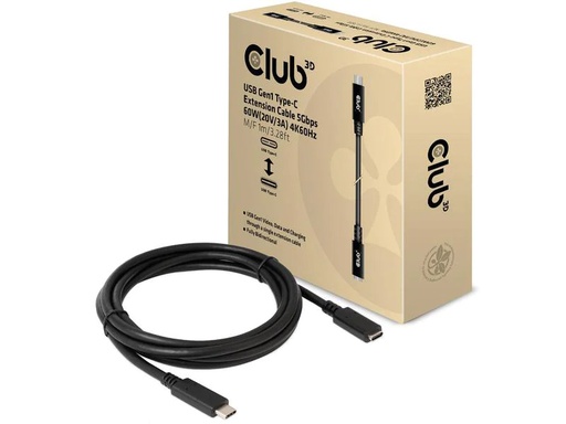 [90236647 1386077] Club 3D USB 3.0-Verlängerungskabel CAC-1531 USB C - USB C 1 m