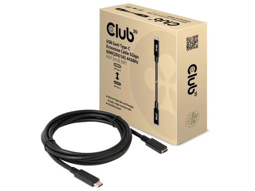 [90236666 1385998] Club 3D USB 3.0-Verlängerungskabel CAC-1529 USB C - USB C 2 m
