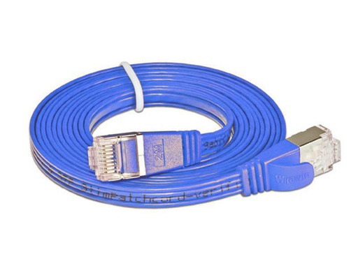 [90040236 314749] SLIM Slimpatchkabel RJ-45 - RJ-45, Cat 6, STP, 10 m, Blau