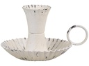 Chic Antique Kerzenhalter mit Henkel Weiss