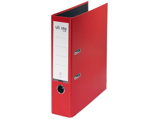 [90236881 1384594] VON Ordner mit PP/Papier, 8 cm, Rot